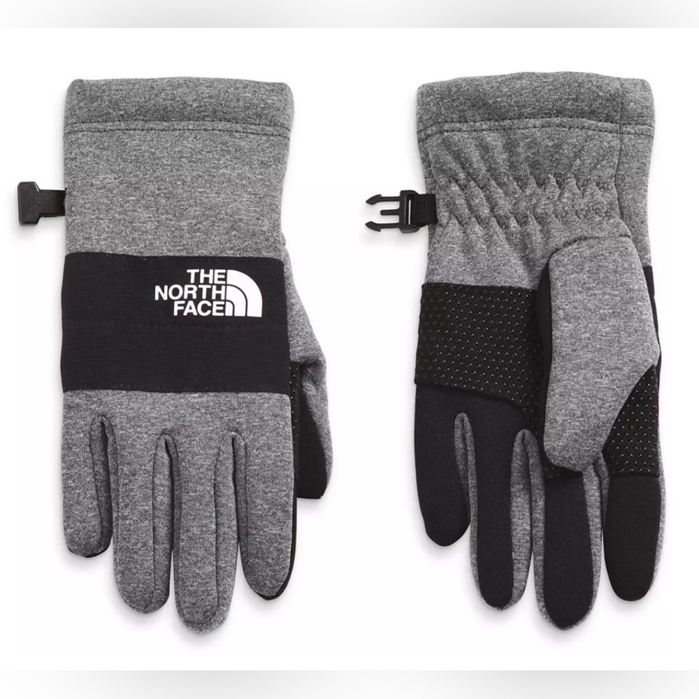 The North Face Kids' Sierra Etip Gloves Kid’s Size Small Gray Black Outdoor Snow
